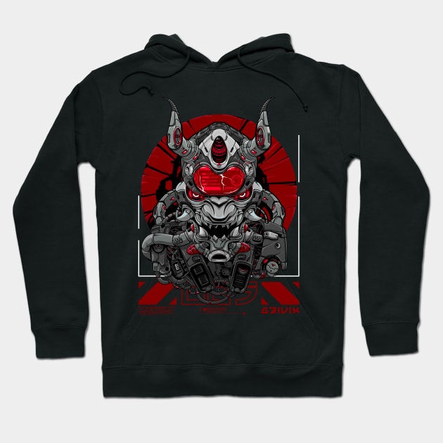 Cyberpunk samurai Hoodie by Chack Loon